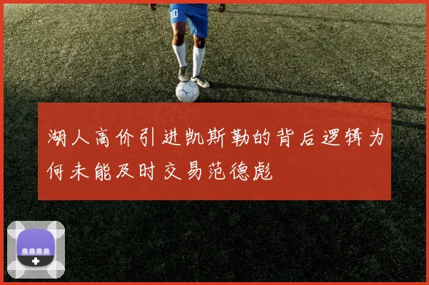 湖人高价引进凯斯勒的背后逻辑为何未能及时交易范德彪